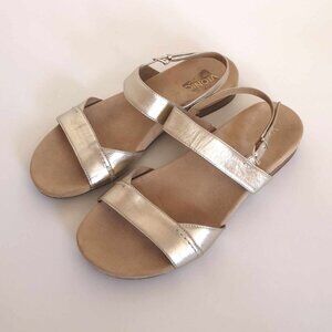 Vionic Havana Champagne Gold Leather Slingback Sandals Shoes Women's US Size 11